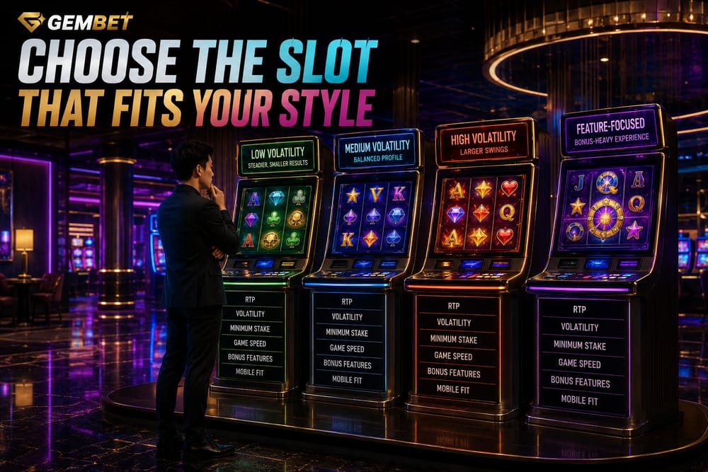 Slot games matched to budget and playing style