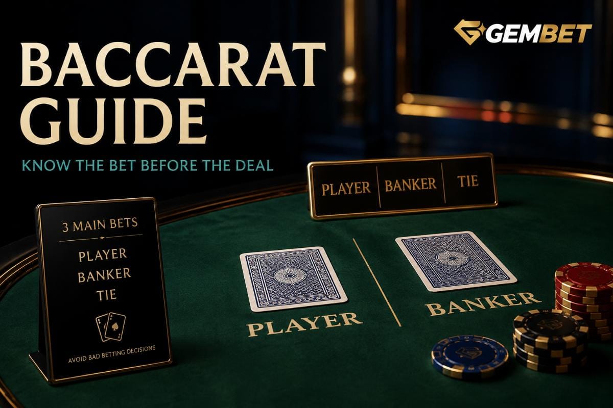Baccarat guide showing betting options and a controlled session budget for beginners