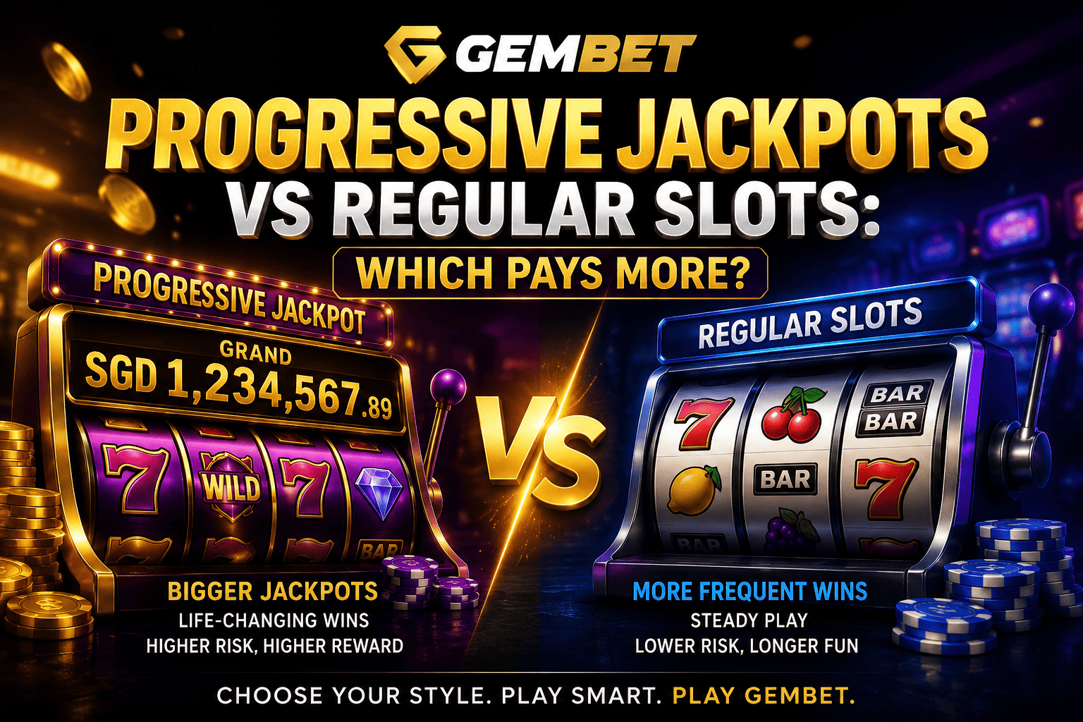 Progressive jackpots vs regular slots comparison