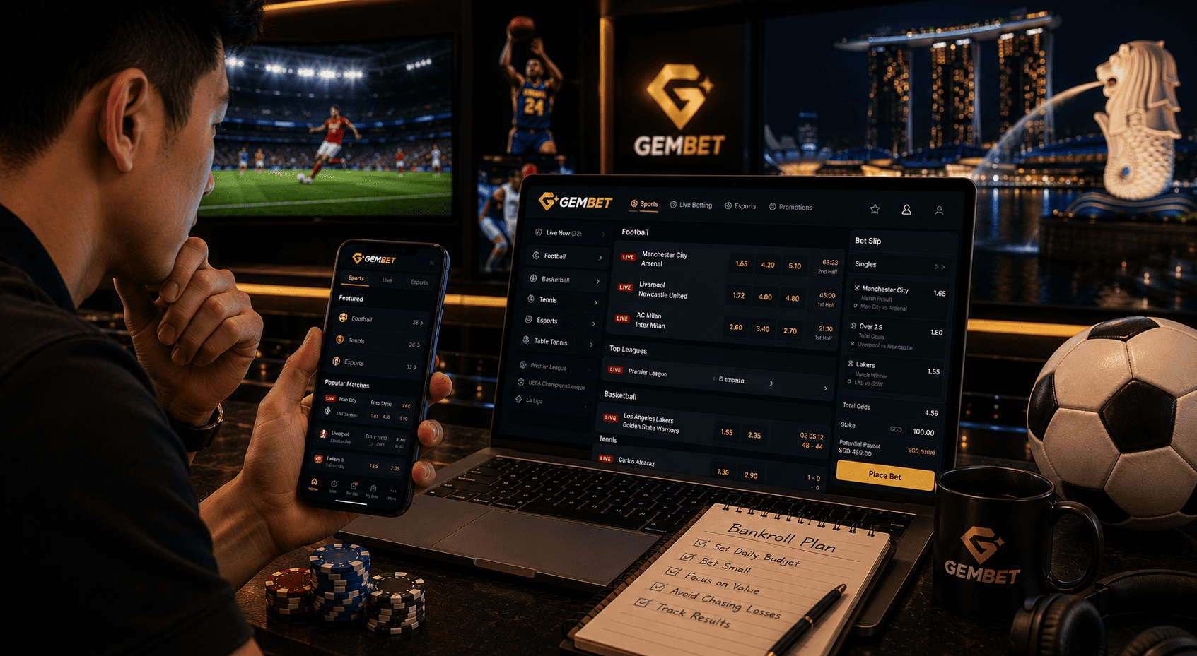 Sports betting in Singapore with odds analysis bankroll planning and match selection