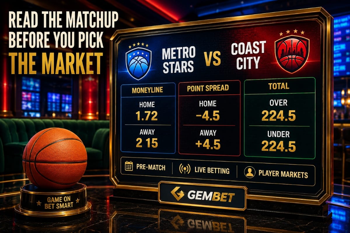 NBA betting Singapore at GemBet SG with moneyline spreads and totals