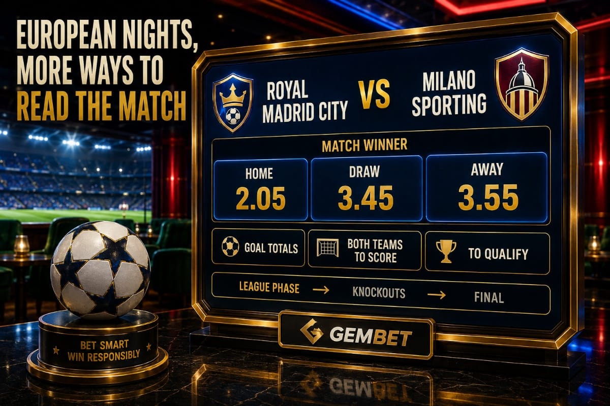 Champions League betting at GemBet SG with football odds and European tournament markets