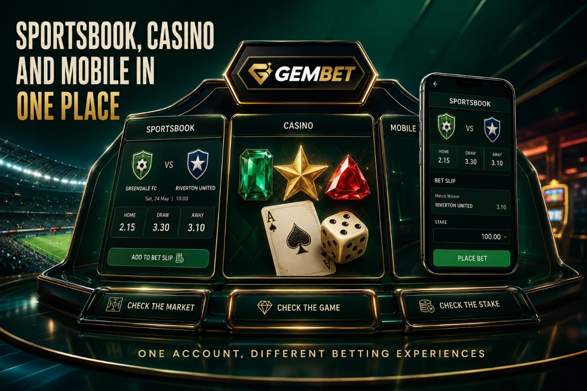 Online betting on Gembet with sportsbook casino and mobile betting access