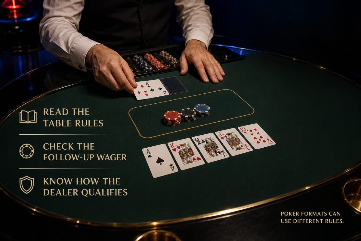 Play poker online at a premium fictional live casino poker table