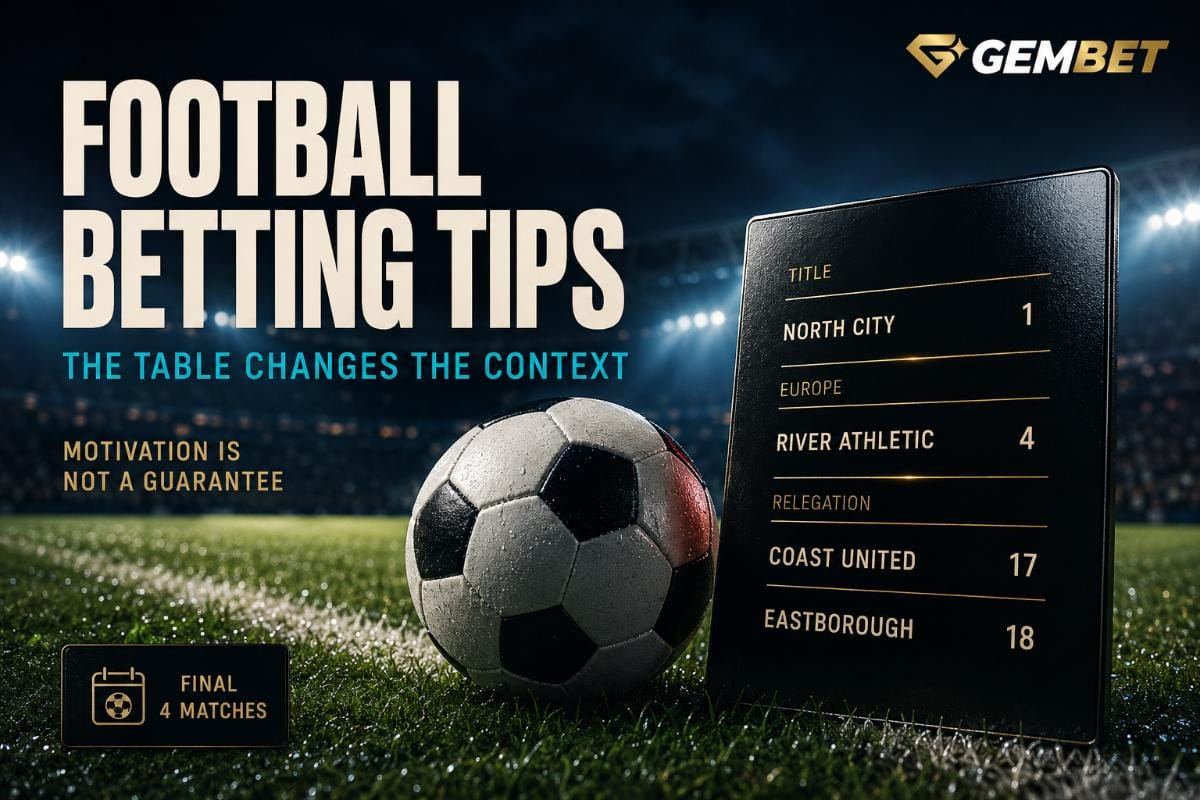 Football betting tips for football bettors analysing league position and End-of-Season matches