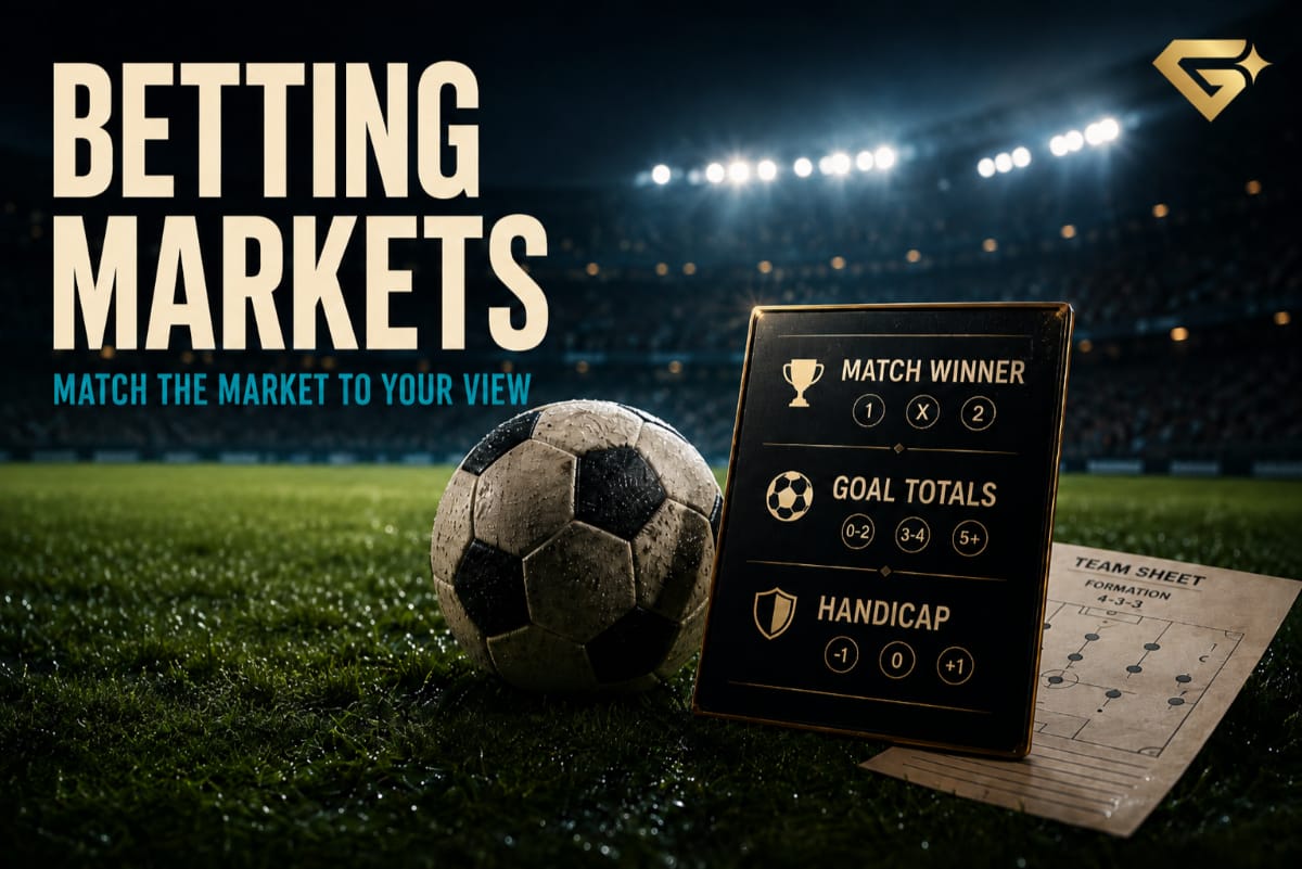 Betting markets guide comparing Asian handicap, pre-match options and team news