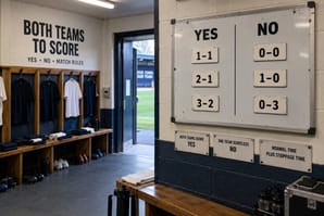 Both teams to score betting board comparing Yes and No football scorelines